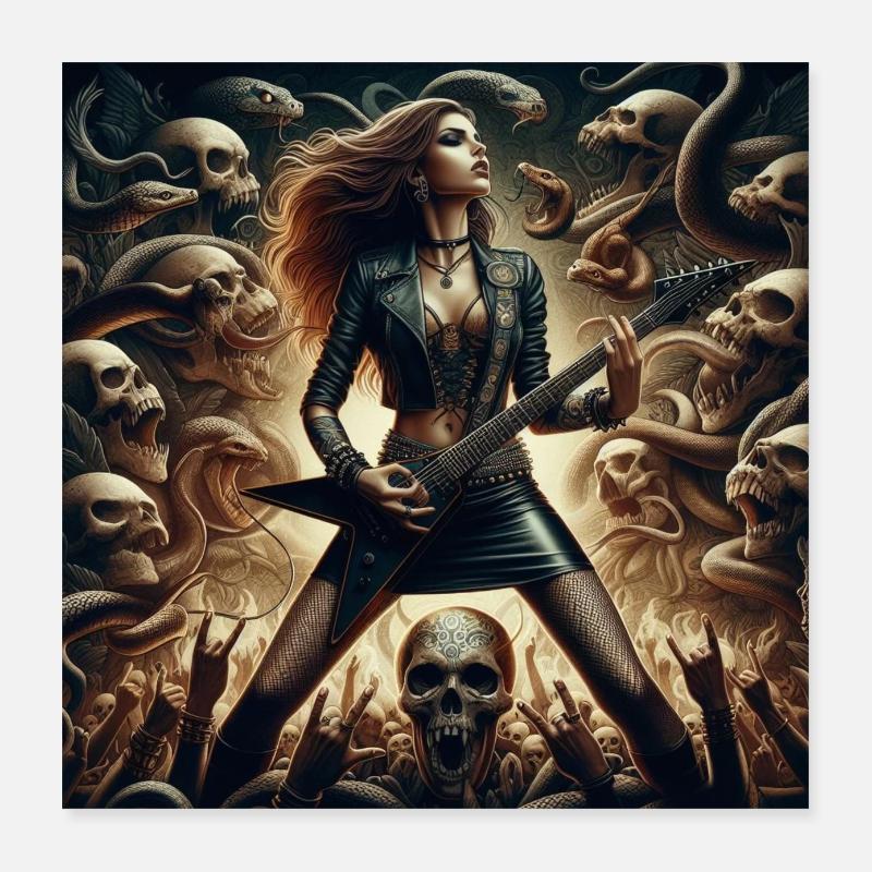 Le heavy metal dans l’éternité Poster 40 x 40 cm