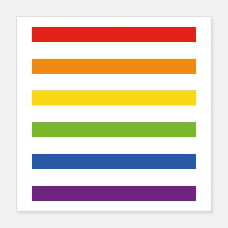 Pride Flag Stripes Poster 16" x 16" (40x40 cm)