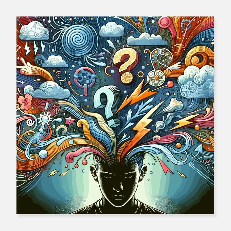 Puberty and the head explodes Poster 16" x 16" (40x40 cm)