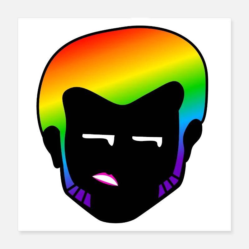 Genervtes Augenrollen : Sticky Queer Pride Poster 40x40 cm