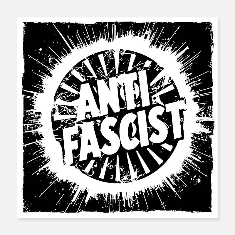 antifasciste antifasciste Poster 40 x 40 cm