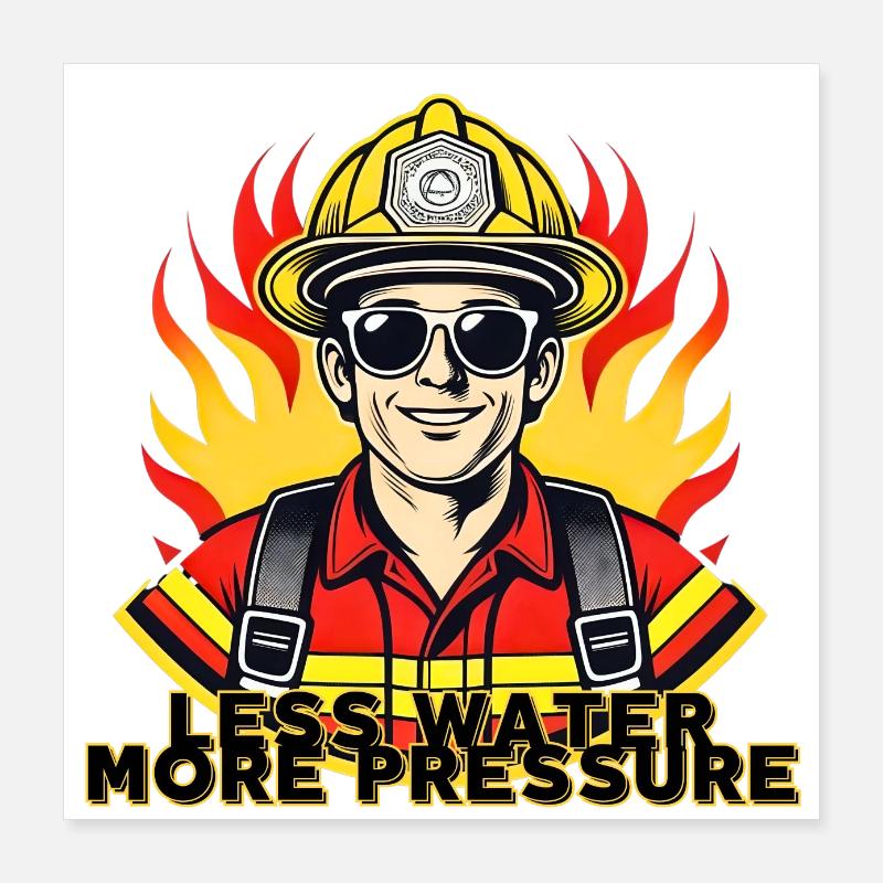 Moins d’eau, plus de pression Poster 40 x 40 cm