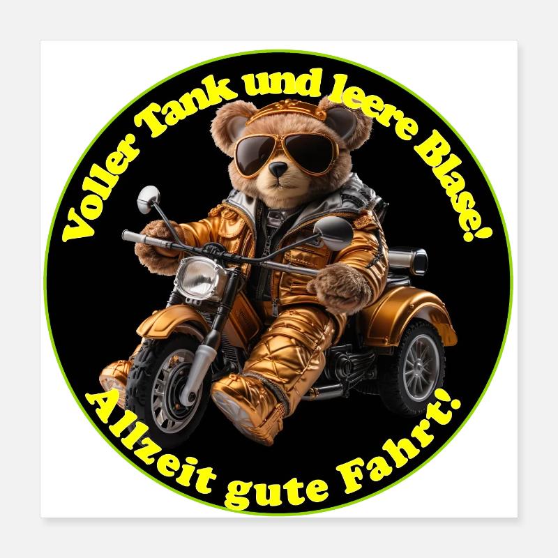 Riding a motorcycle or trike is a passion Poster 16" x 16" (40x40 cm)