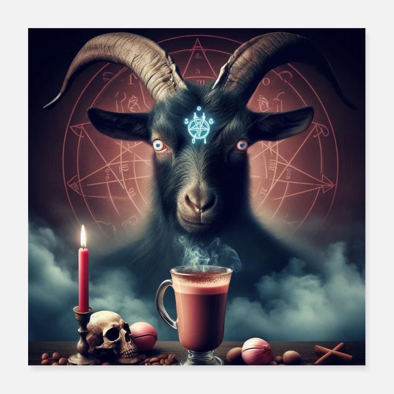 Invoquer Satan Poster 40 x 40 cm