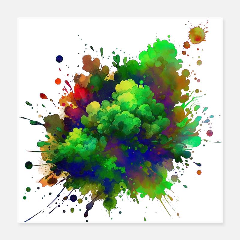 splash drop liquid abstract background water wave Poster 16" x 16" (40x40 cm)
