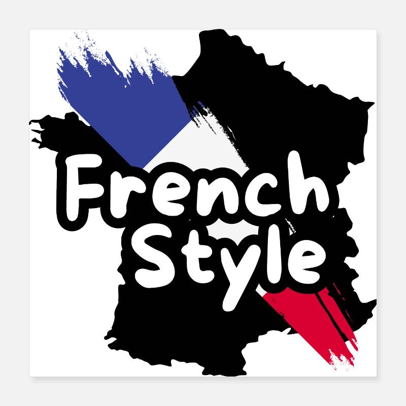 Französischer Stil Poster 40x40 cm