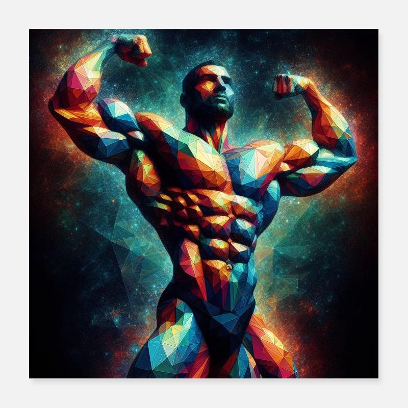 Bodybuilding Poster 16" x 16" (40x40 cm)