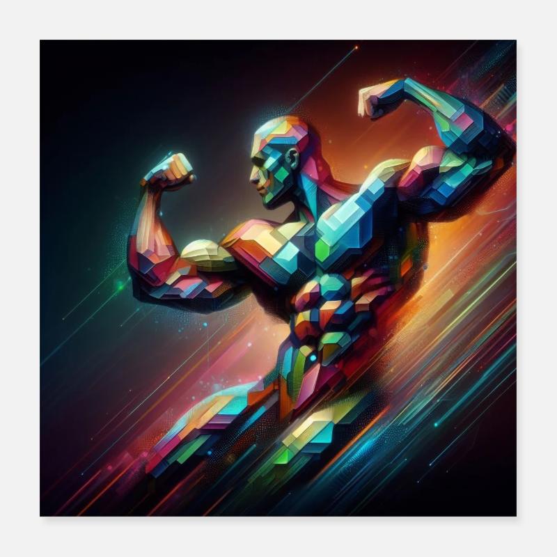 Bodybuilding Poster 16" x 16" (40x40 cm)