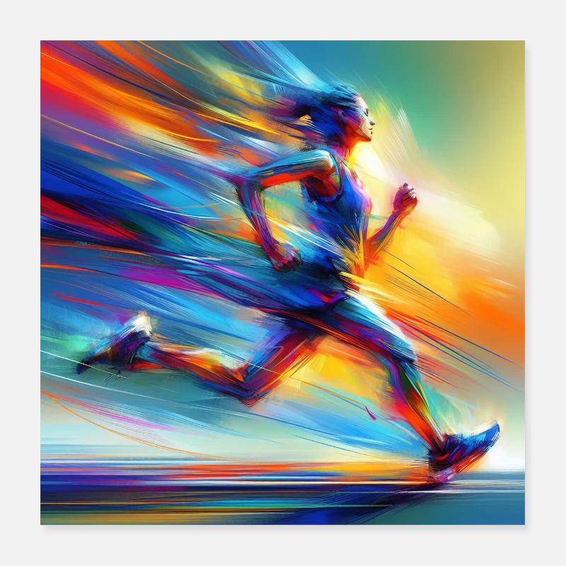 Donna che corre 2 Poster 40x40 cm