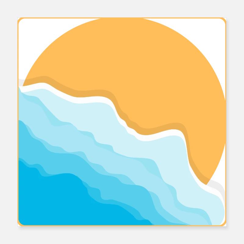 Strand Poster 40x40 cm