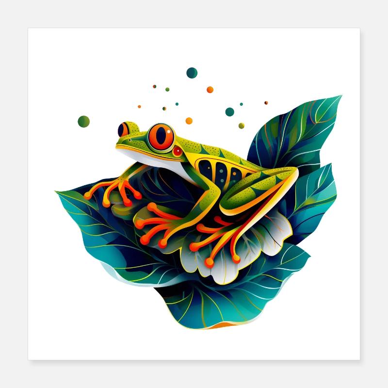 Frosch Poster 40x40 cm