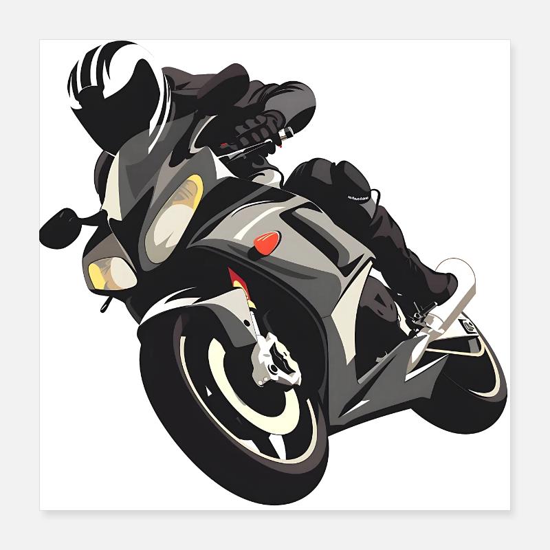 La moto est un plaisir Poster 40 x 40 cm