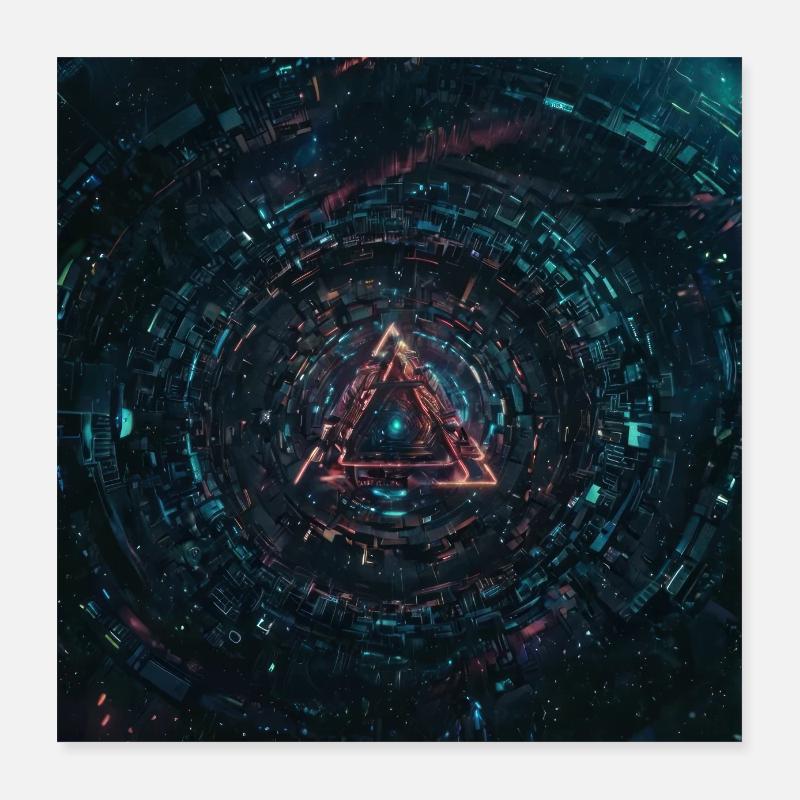 Abstract Triangle Poster 16" x 16" (40x40 cm)
