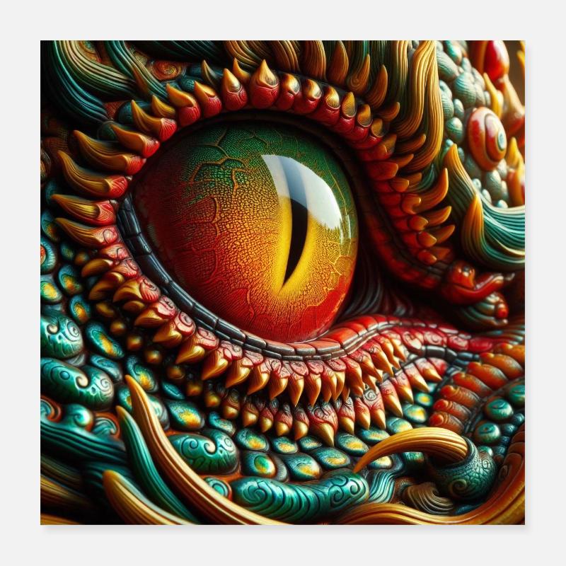 Drachenauge 2 Poster 40x40 cm