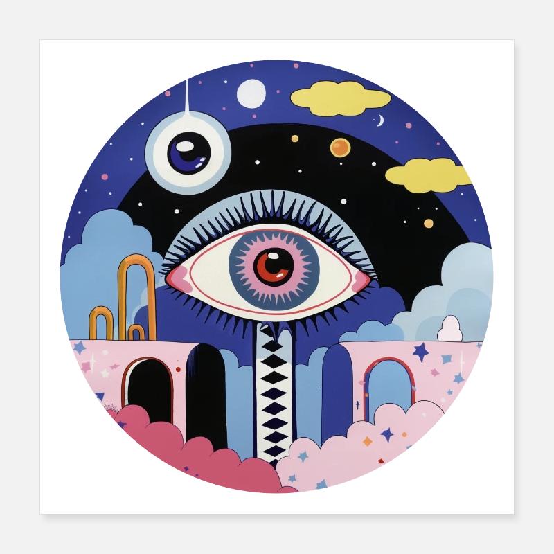 Psychedelic Eye Poster 16" x 16" (40x40 cm)