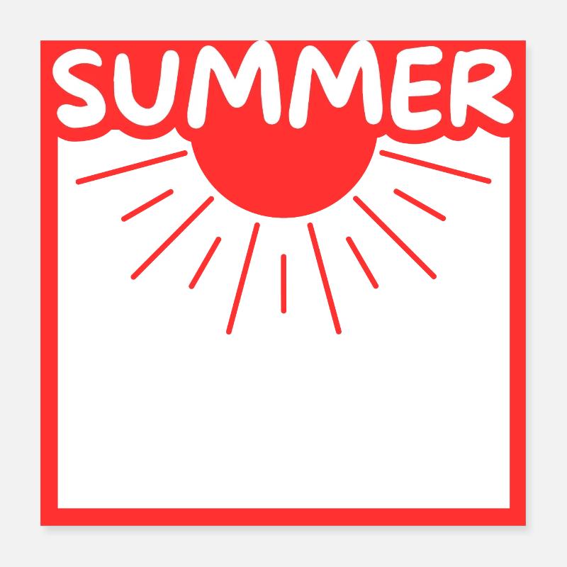 Sommersonne in einer Umgebung Poster 40x40 cm