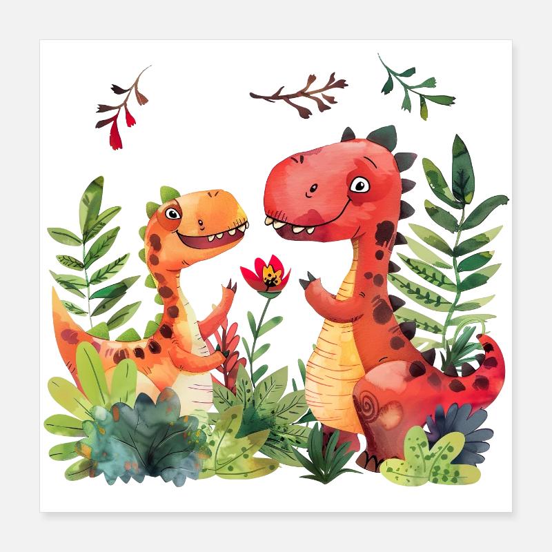 Why are dinosaurs so popular with children? Poster 16" x 16" (40x40 cm)