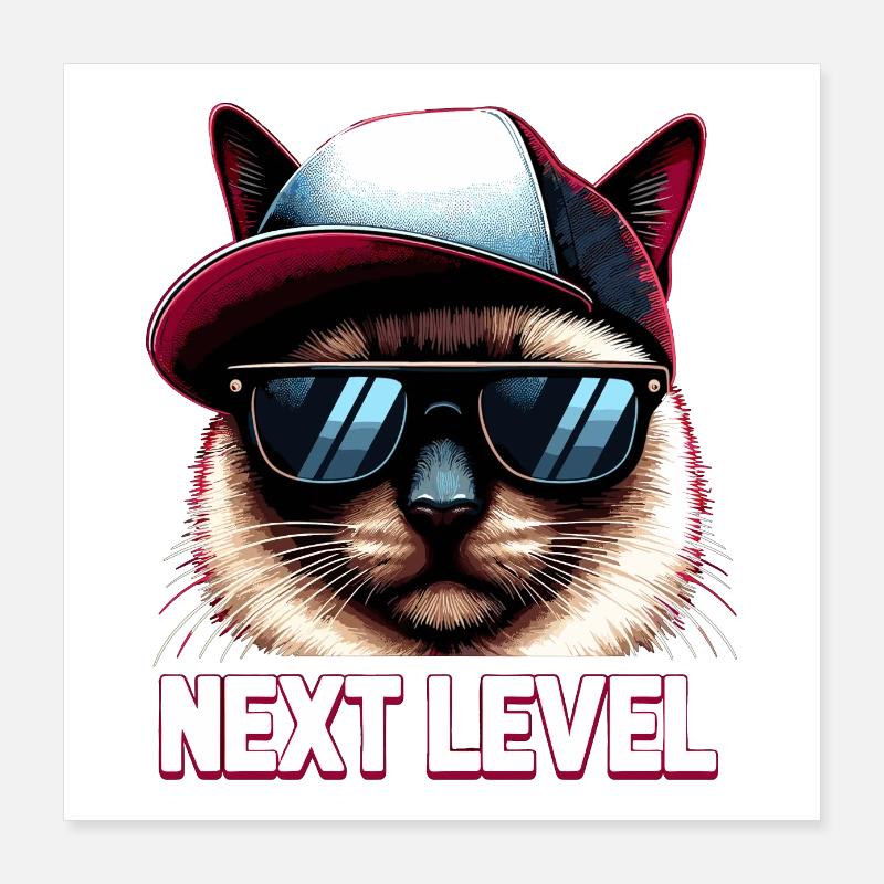 Siamese Cat Siamese Cat Next Level Hip Hop Gift Poster 16" x 16" (40x40 cm)