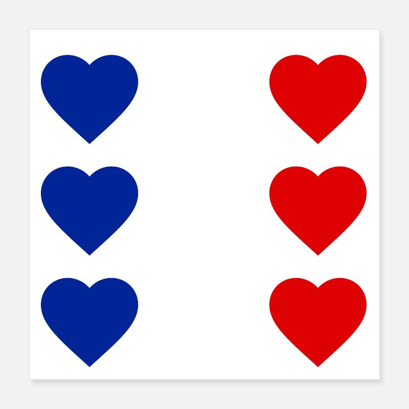 Heart France Poster 16" x 16" (40x40 cm)