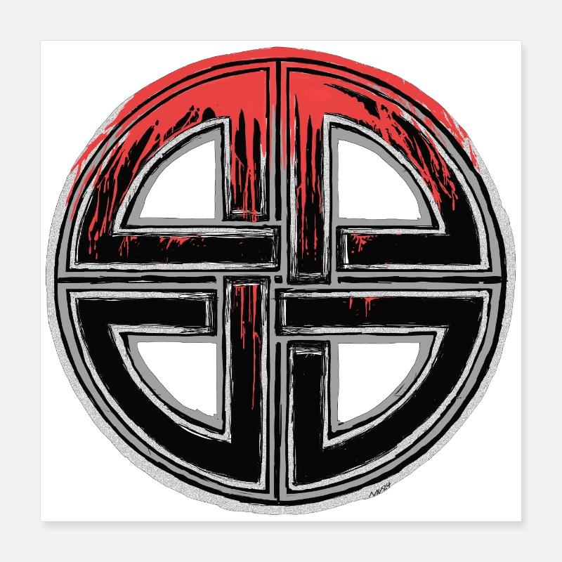 Nœud de bouclier Poster 40 x 40 cm