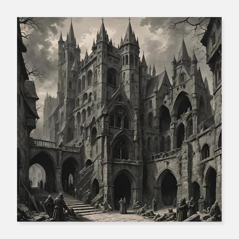 alte Zeiten Poster 40x40 cm