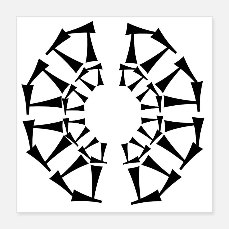 Conception tri-circulaire Poster 40 x 40 cm