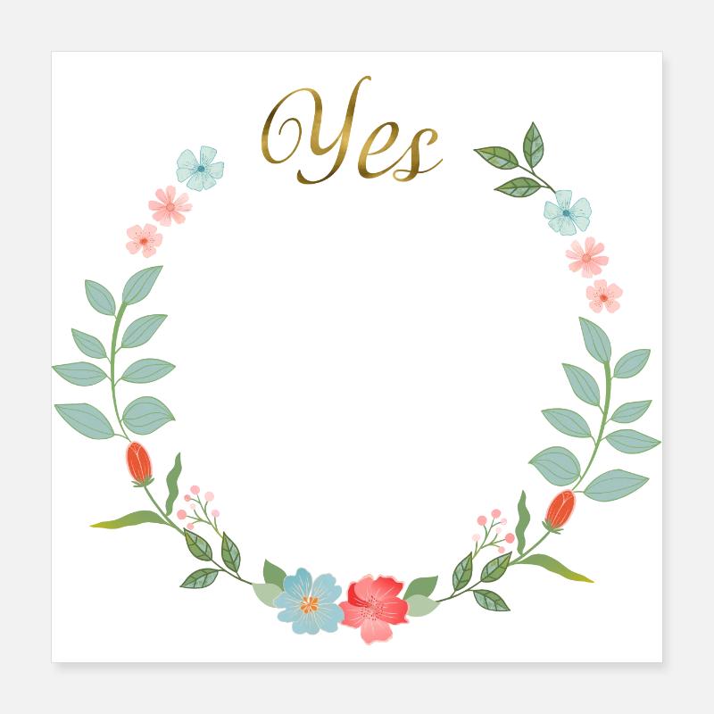 Oui Poster 40 x 40 cm