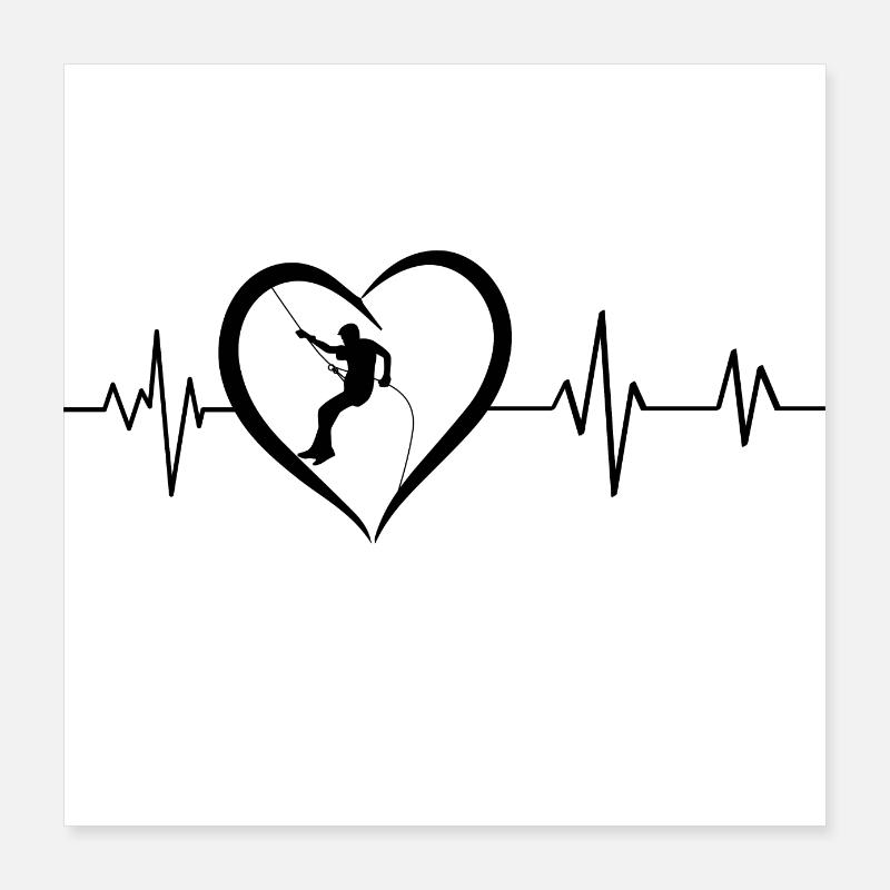Klettern mit Herzschlag Poster 40x40 cm
