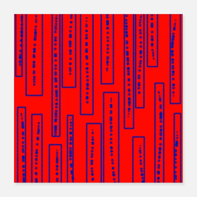 red blue design Poster 16" x 16" (40x40 cm)