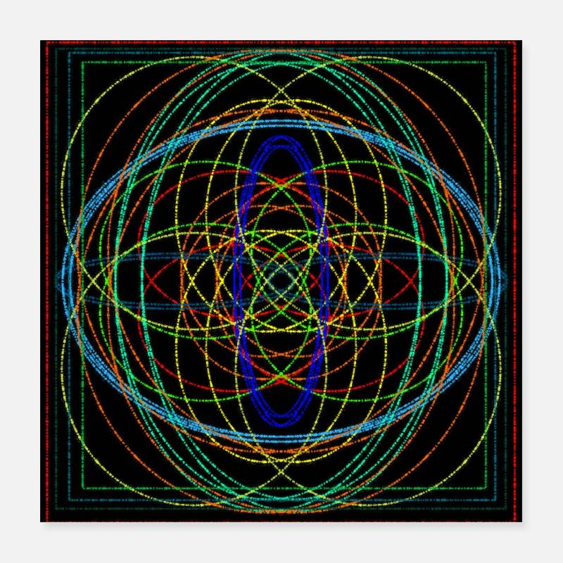 geometric chaos Poster 16" x 16" (40x40 cm)