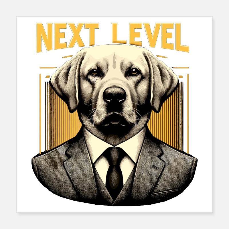 Dudley Labrador Suit Next Level Dog Gift Poster 16" x 16" (40x40 cm)