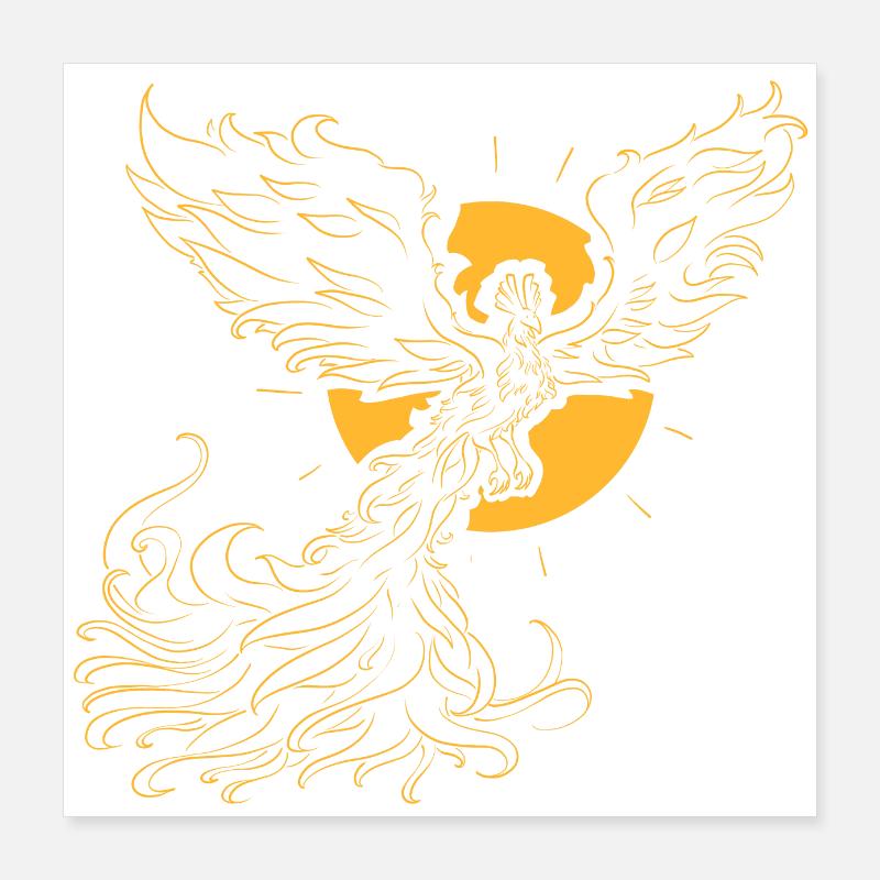 Fenix graphique Poster 40 x 40 cm