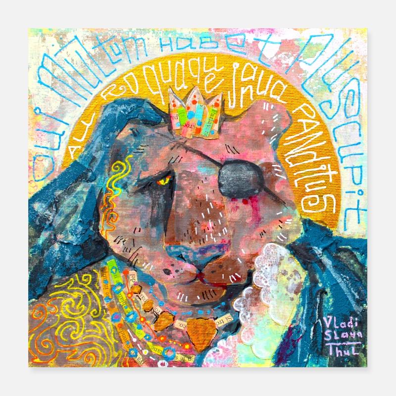 Pilgrim Lion Poster 16" x 16" (40x40 cm)