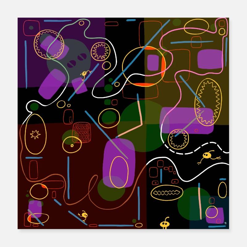 Mr. Grups Wanderungen Poster 40x40 cm