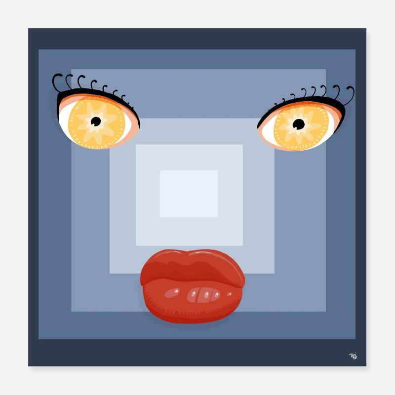 Ein seltsames Gesicht Poster 40x40 cm