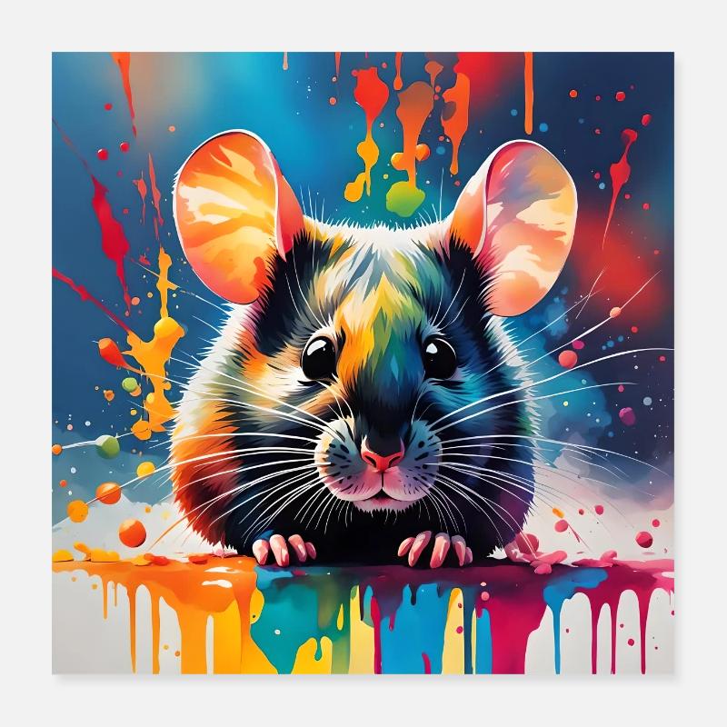 Couleur souris Poster 40 x 40 cm