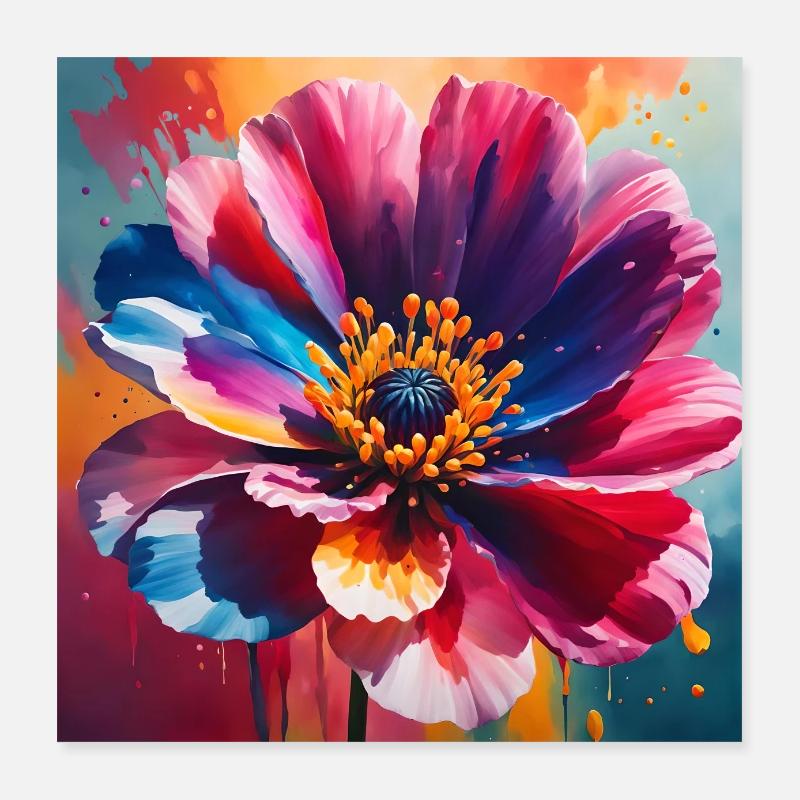 Fleur Poster 40 x 40 cm