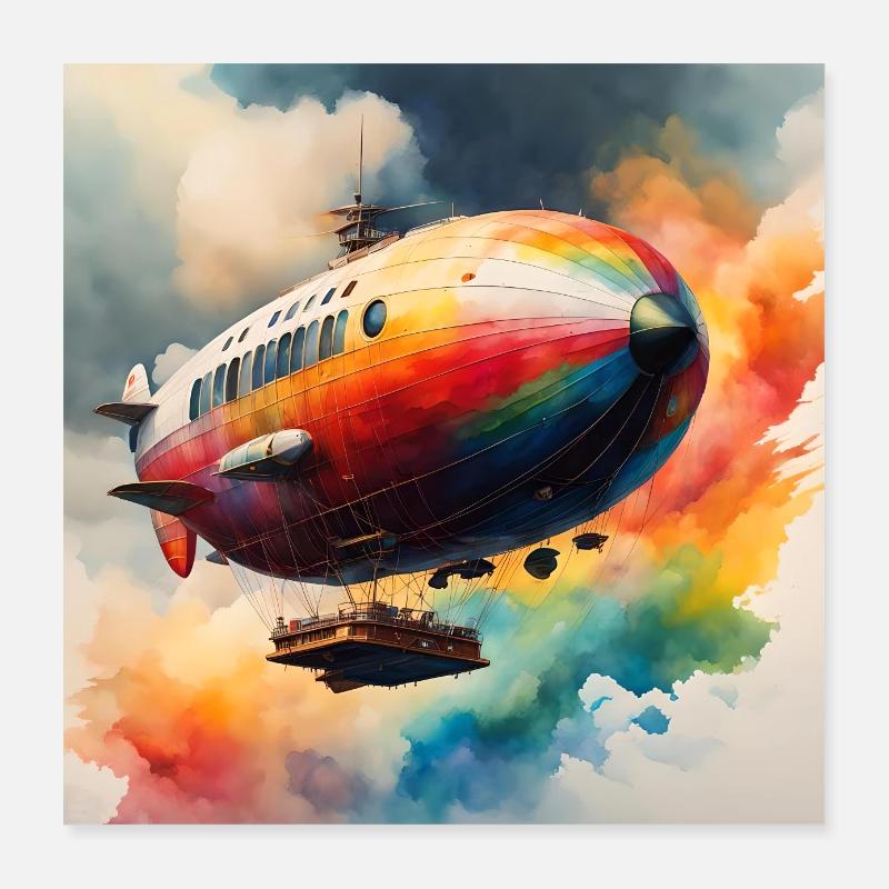 Couleur Zeppelin Poster 40 x 40 cm