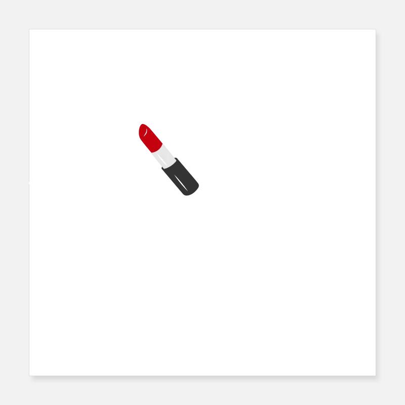 heartbeat lipstick Poster 16" x 16" (40x40 cm)