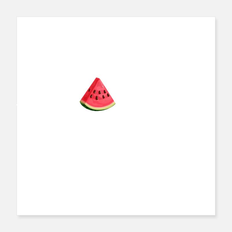 battement de cœur pastèque Poster 40 x 40 cm