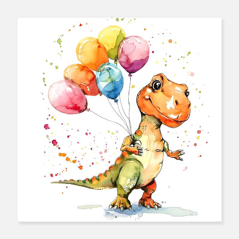 It's a dinosaur's birthday? Poster 16" x 16" (40x40 cm)