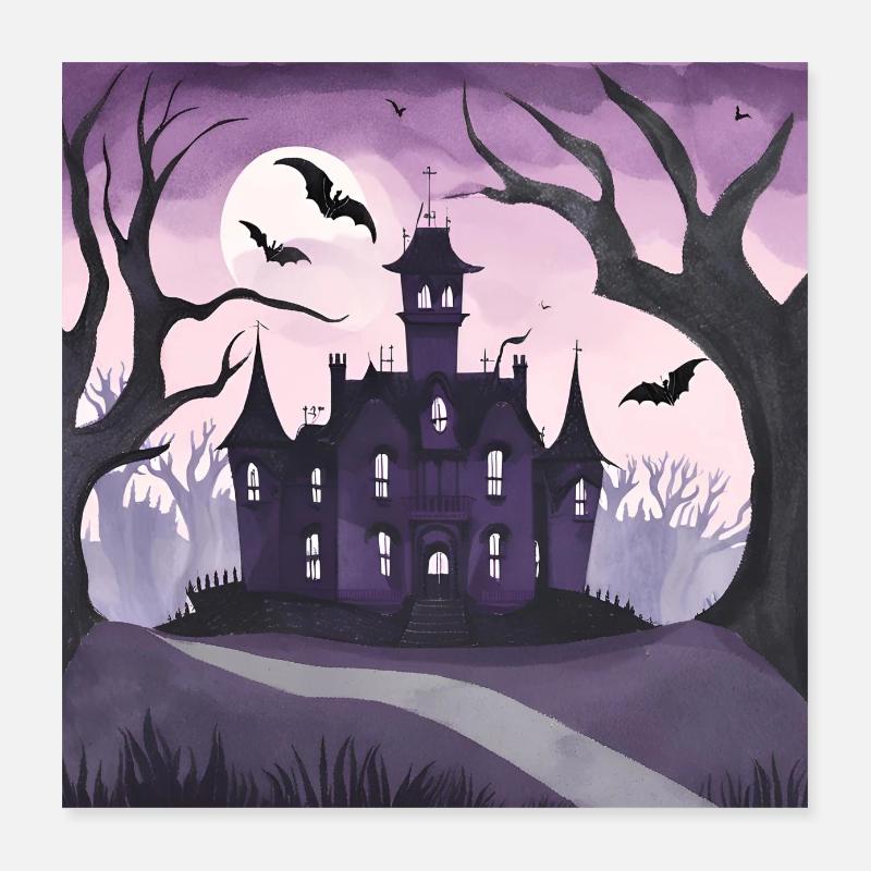 Gotisches Herrenhaus. Poster 40x40 cm