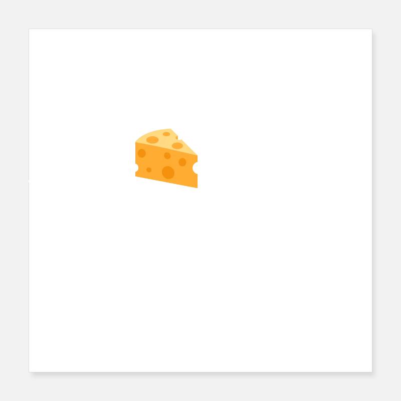 Herzschlag Käse Poster 40x40 cm