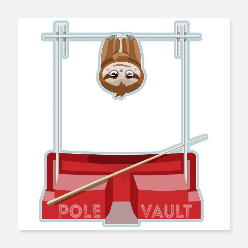 Athlétisme paresseux Poster 40 x 40 cm