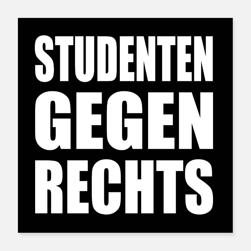 Des étudiants contre la droite Poster 40 x 40 cm