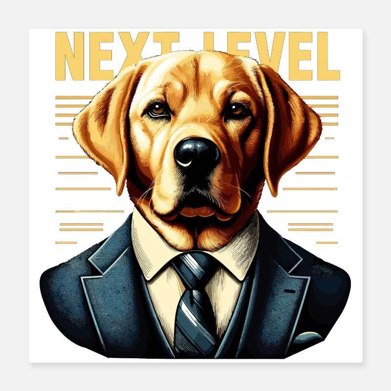 Dudley Labrador Suit Next Level Dog Gift Poster 16" x 16" (40x40 cm)