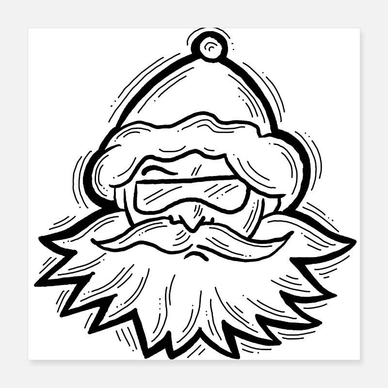 Weihnachtsmann Poster 40x40 cm