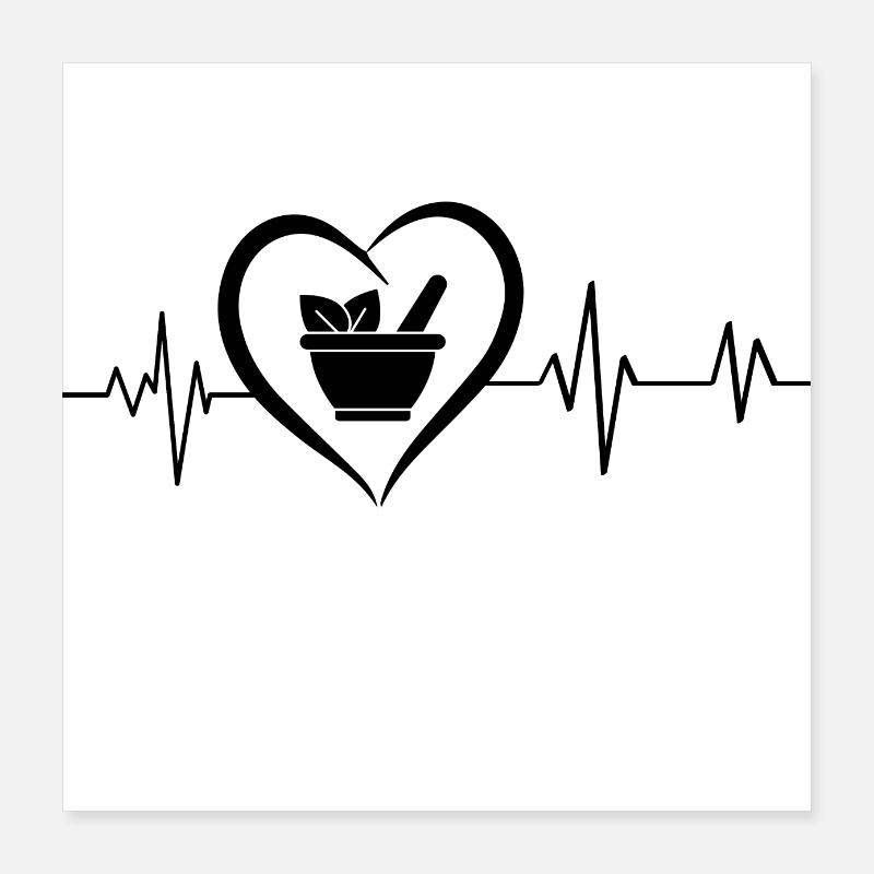 Heartbeat Pharmacy Poster 16" x 16" (40x40 cm)