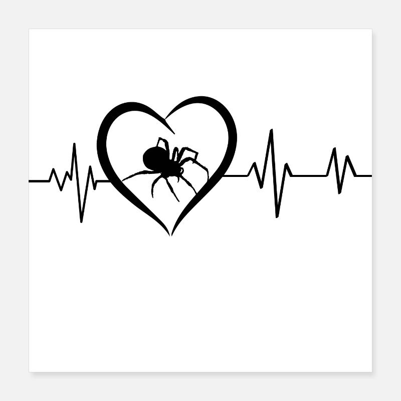 Herzschlag der Spinne Poster 40x40 cm