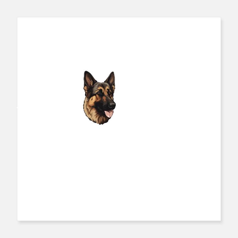 Heartbeat Schäferhund Poster 40x40 cm